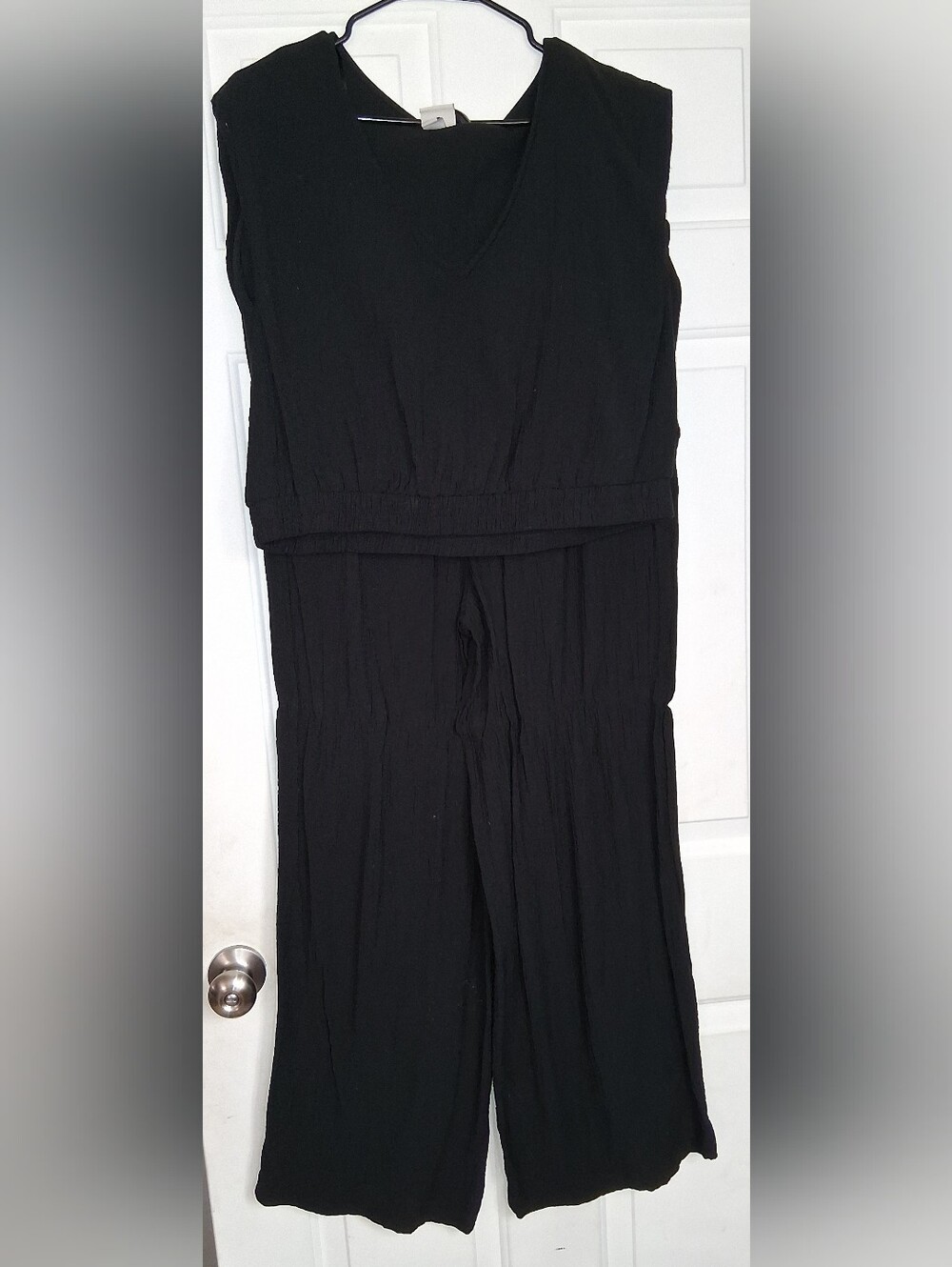 A New Day Black Wide-Leg Sleeveless 2 Pc Matching Set Casual Outfit L/XL